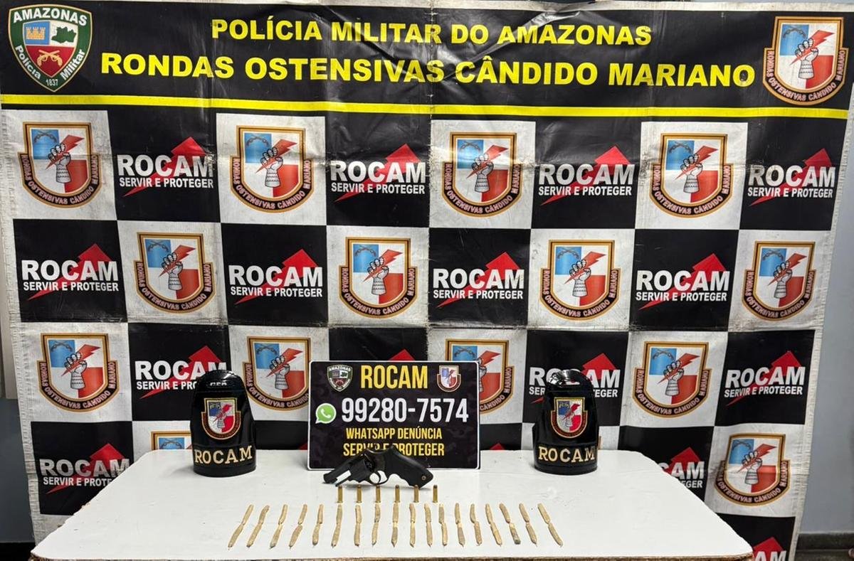 Arma e drogas são apreendidas após fuga de suspeitos na zona leste de Manaus