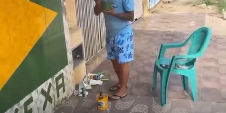 “Rumo ao Xexa”: erro em pintura para a Copa viraliza e arranca gargalhadas em Minas Gerais