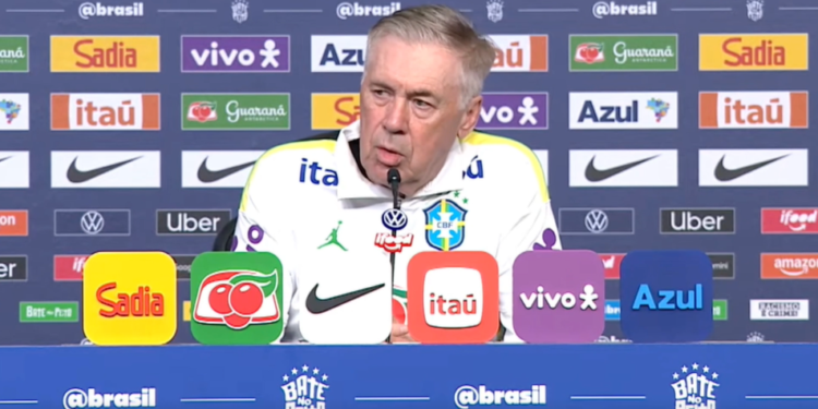 Brasil x Egito: Ancelotti testa mudanças e esboça escalação para amistoso