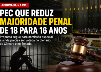 PEC que reduz maioridade penal avança na Câmara e reacende debate sobre segurança pública