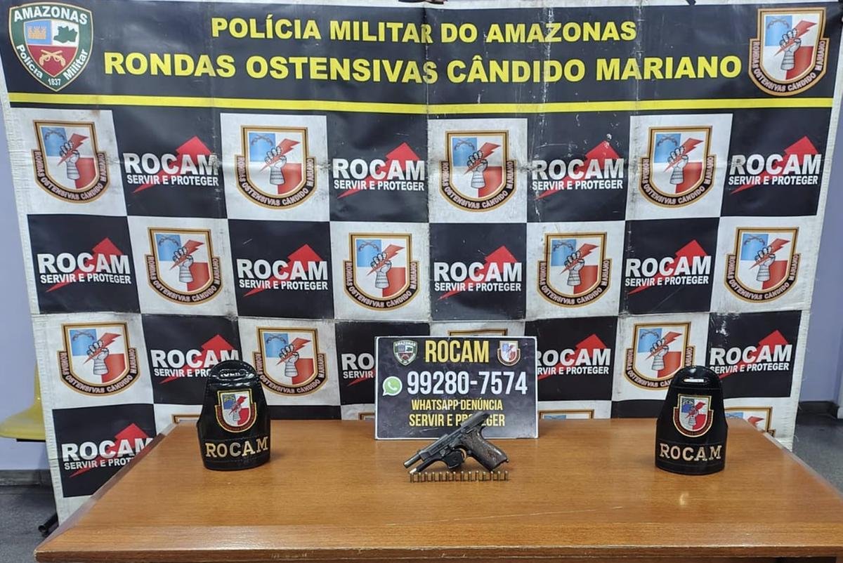 Homem é preso por agredir esposa e portar arma ilegal em Manaus