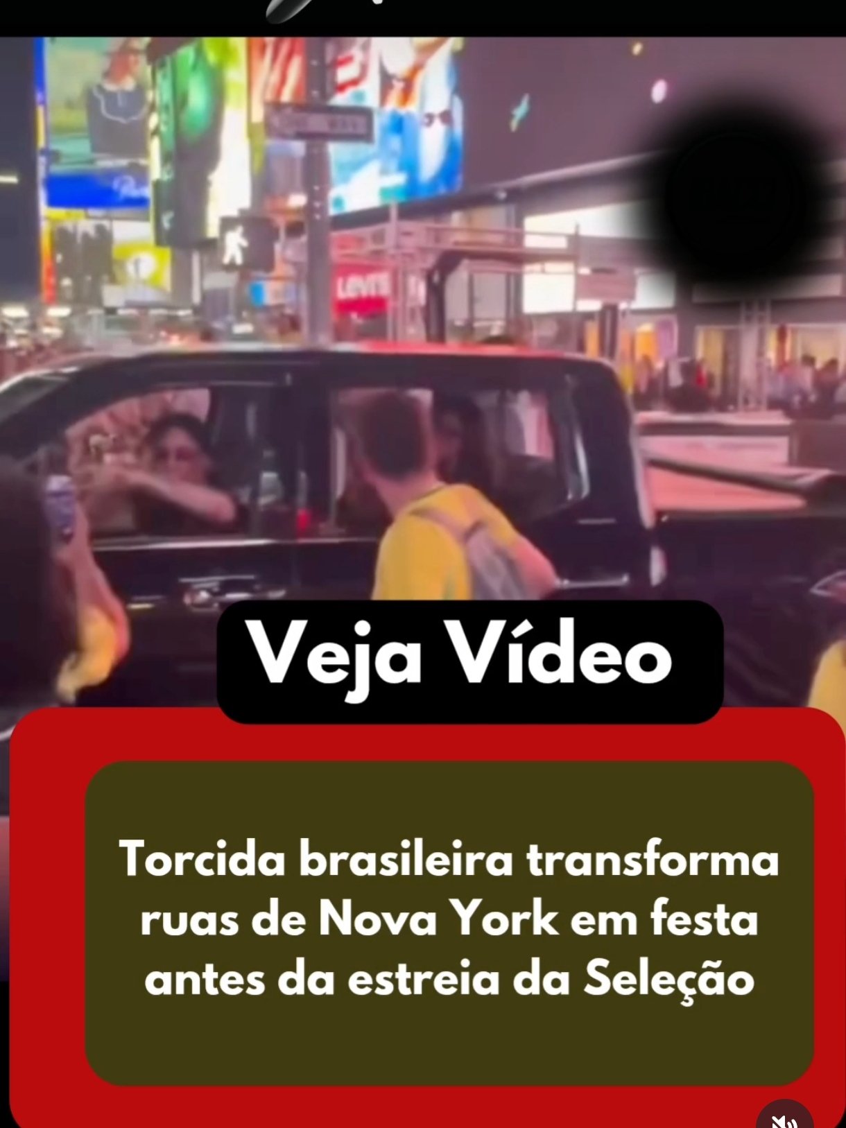 Torcida brasileira transforma ruas de Nova York em festa antes da estreia da Seleção