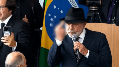 Gesto de Lula com dedo do meio durante evento no Planalto repercute e gera debate nas redes