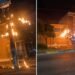 Incêndio em postes e fiação assusta moradores e mobiliza Bombeiros na Djalma Batista, em Manaus