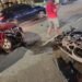 Motociclista fica gravemente ferido após colisão em frente ao Manauara Shopping em Manaus