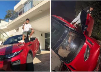 Carro que pertenceu a MC Kevin tomba em acidente envolvendo influenciador e chama atenção nas redes; vídeo