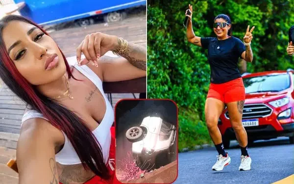 Influenciadora morre após carro cair em vala durante discussão por ciúmes