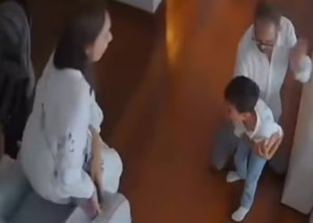 Vídeo emocionante mostra médico salvando o próprio filho de 4 anos após engasgo com bolinha de isopor