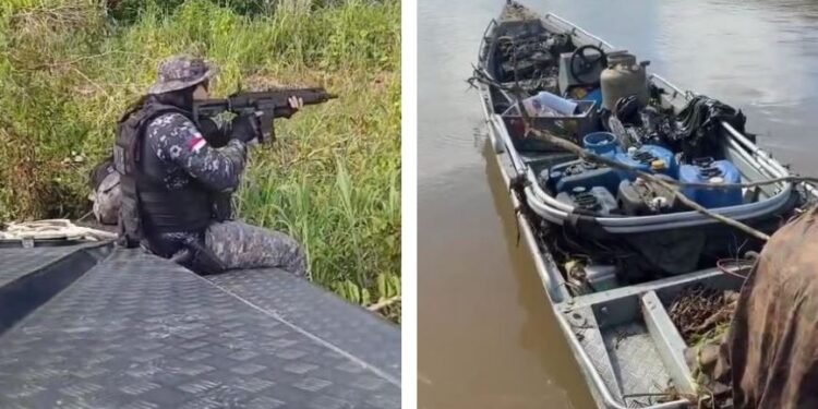 Lancha usada por ‘piratas’ para ataque a embarcação em Jutaí é encontrada;