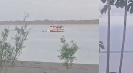 Avião de pequeno porte cai em rio no interior do Amazonas; moradores acompanham resgate