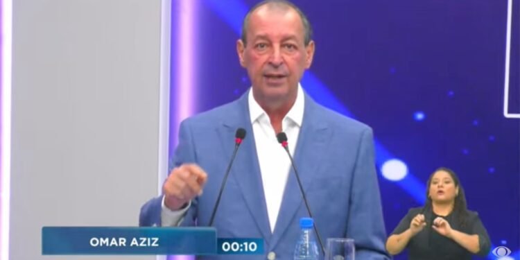 Aziz abre debate criticando falta do governador no debate da Band