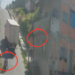 Caminhão que atingiu casa, quase esmaga pedestre e motociclista