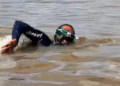‘Homem-Peixe’ desaparece durante travessia a nado na Baía do Marajó no Pará