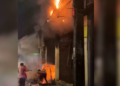 Fogo assusta moradores e destrói parte de comércio no Jorge Teixeira, em Manaus
