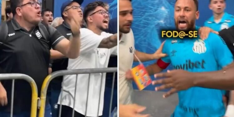 Clima explode após jogo: Neymar troca provocações com dirigentes do Remo e presidente dispara ofensas
