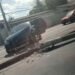 Condutor fica ferido após atingir poste na avenida Constantino Nery
