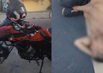 Motociclista fica ferido após colisão com carro no Jorge Teixeira