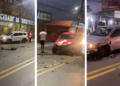 Motociclista é arremessado após colisão envolvendo quatro veículos em Manaus