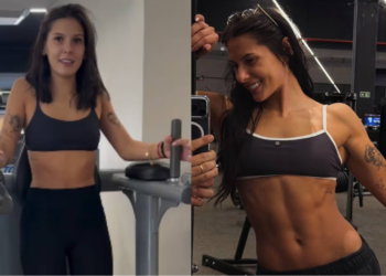Ana Castela mostra antes e depois após mais de um ano de treino: “Magrelinha”