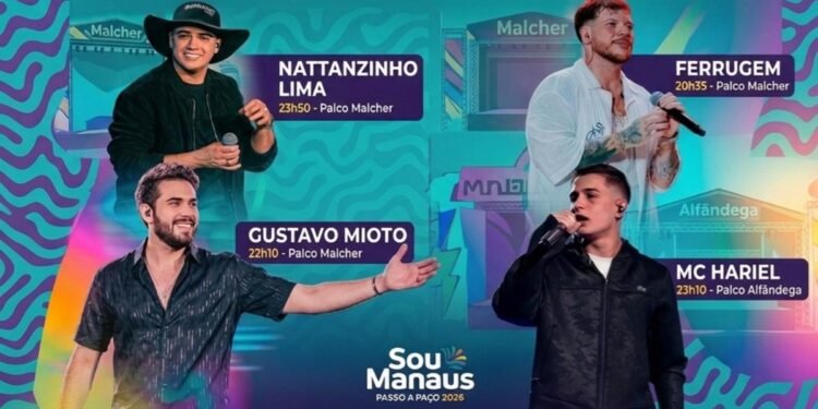 Sou Manaus Passo a Paço 2026: confira a programação do 4º dia de Festival
