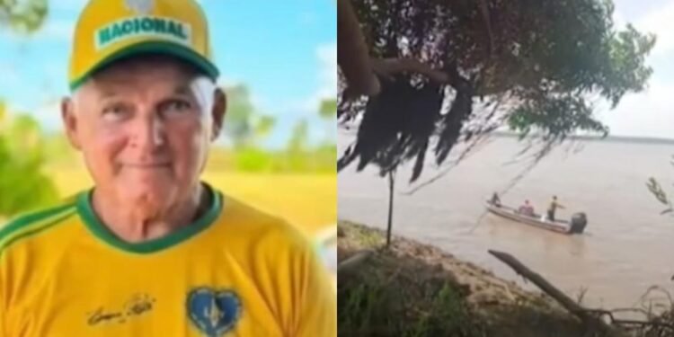 Bombeiros buscam aposentado que caiu no rio Solimões em Iranduba