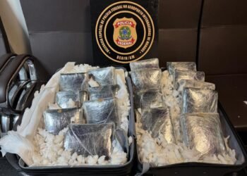 Mulher é presa com mais de 17 kg de maconha escondidos em mala no Aeroporto de Manaus