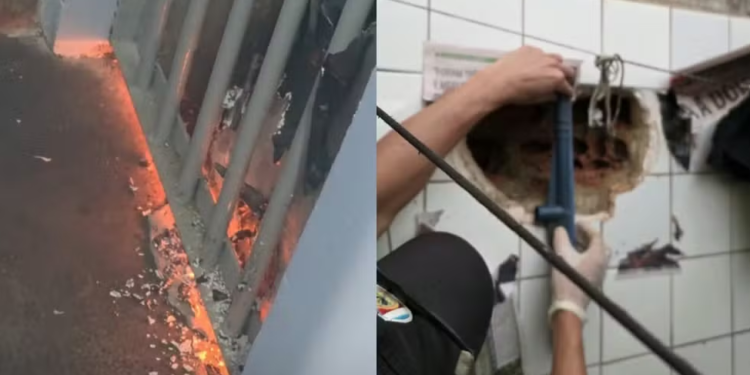Presos ateiam fogo em delegacia no AM após polícia descobrir buraco em cela