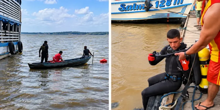Bombeiros retomam buscas por homem desaparecido no Rio Amazonas, em Parintins