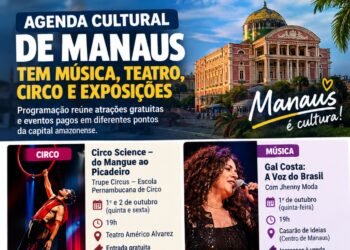 Agenda cultural de Manaus tem música, teatro, circo e exposições nesta semana
