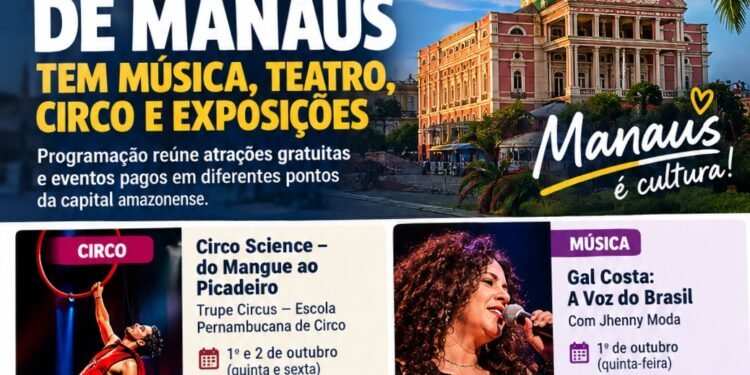 Agenda cultural de Manaus tem música, teatro, circo e exposições nesta semana