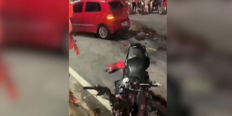 Colisões em sequência na zona norte de Manaus terminam com motociclista morto
