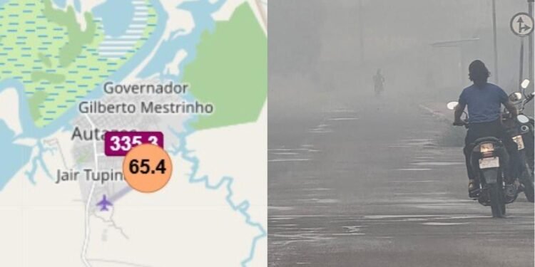 Autazes registra nível extremo de poluição do ar em meio às queimadas
